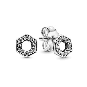 Hexagon Honeycomb Stud Earrings